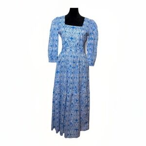 Beyond by Vera 1831 Poppy Maxi Dress XS Basilica Blue MSRP $320